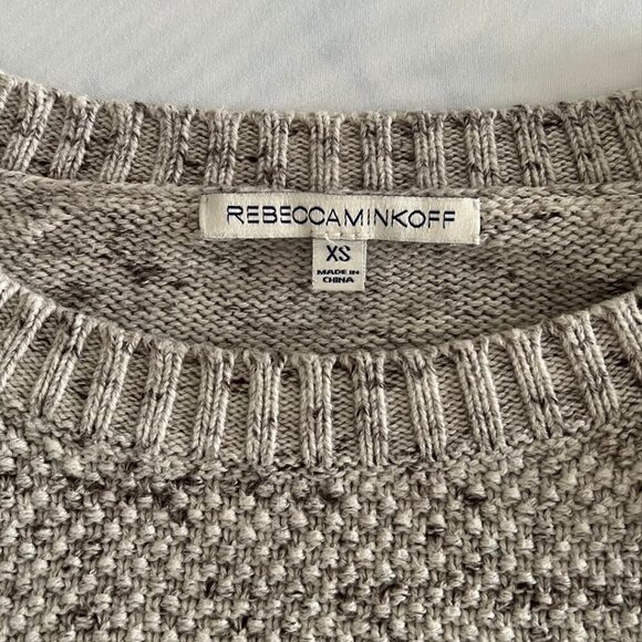 Rebecca Minkoff Heather Grey Knit Crewneck Sweater - Picture 6 of 7
